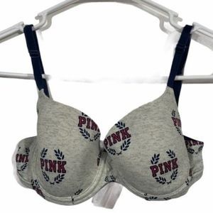 PINK Victoria's Secret Gray and Blue Bra